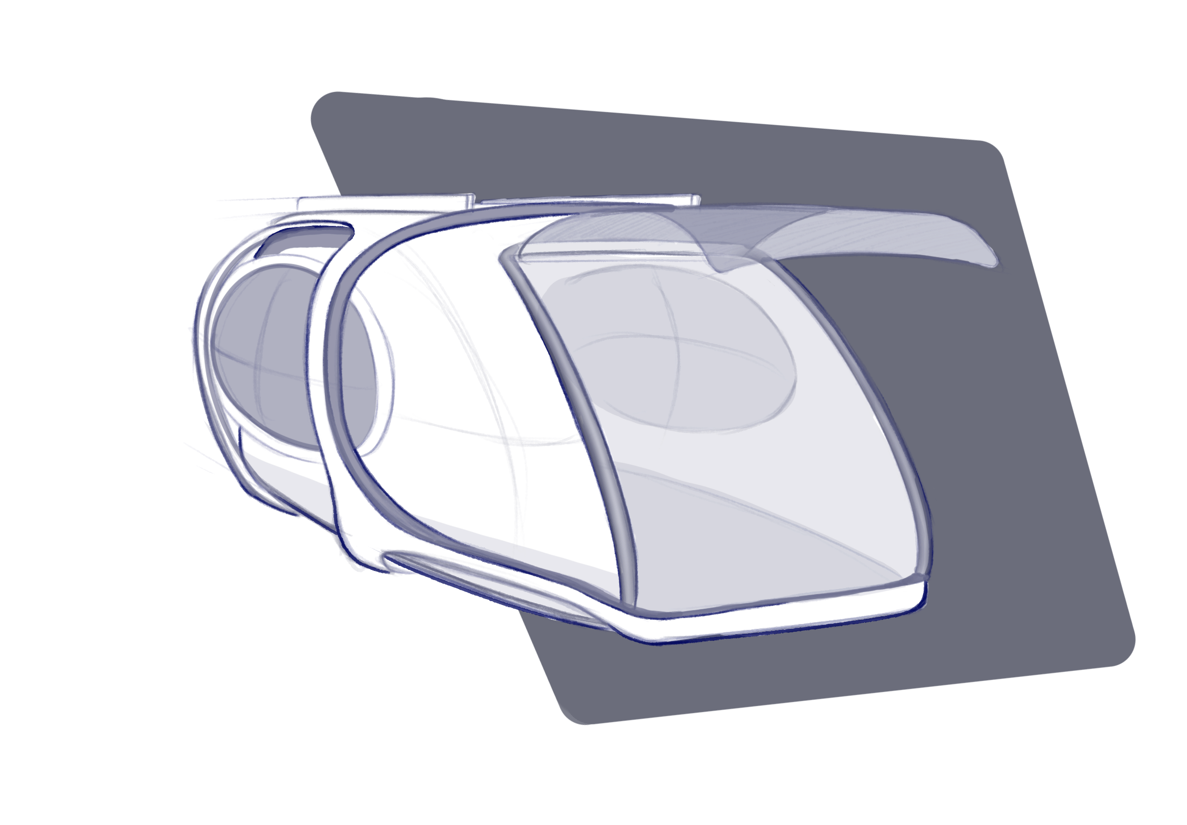 Form development — pod exterior perspective